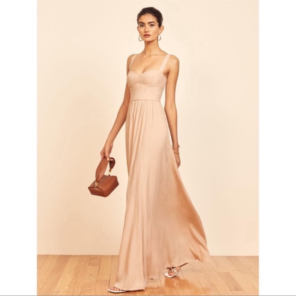 NWT Reformation Hollyhock Dress in Blush / Champagne Size 4